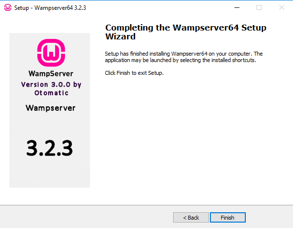instalasi wampserver finish