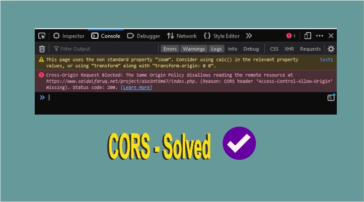 error cors cross origin resource sharing