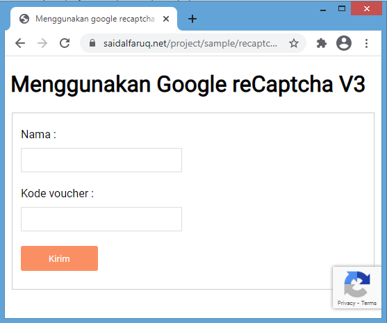 google recaptcha v3 client side