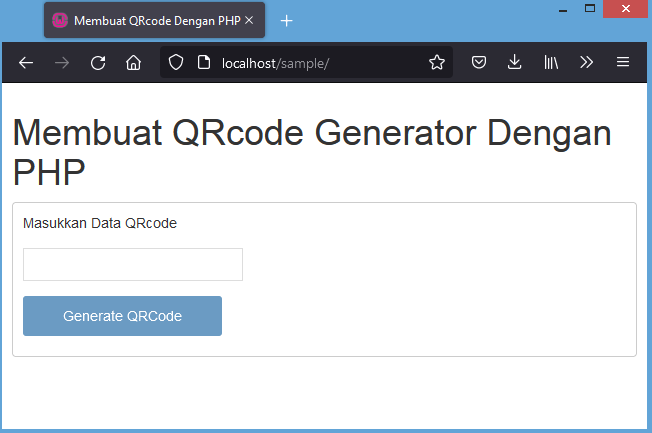 membuat qr code generator dengan php