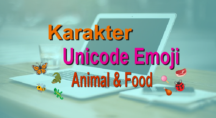 unicode emoji kategori animal dan food