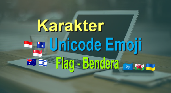 karakter unicode emoji kategori bendera