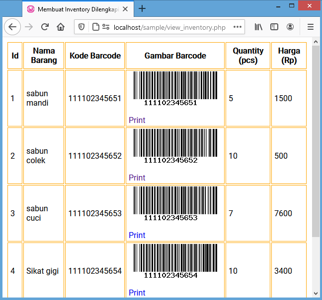 barcode inventory