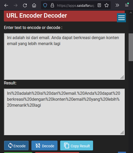 link email html