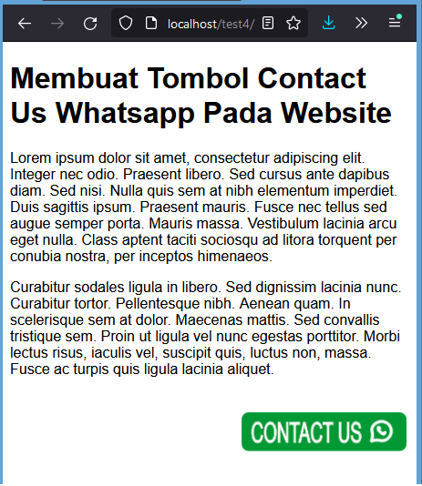 tombol contact us whatsapp