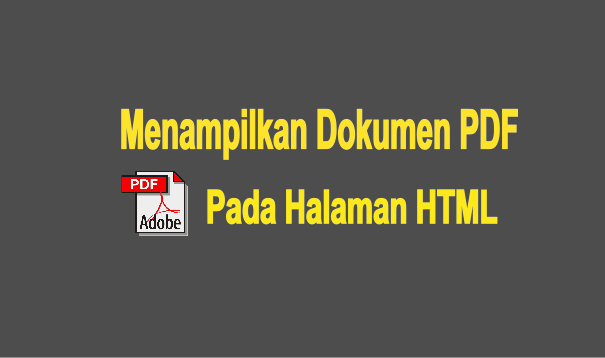 menampilkan dokumen pdf pada halaman html