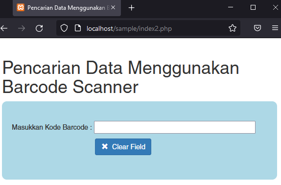 barcode scanner pada aplikasi berbasis web