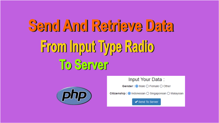 mengirim dan mendapatkan kembali data input radio pada server