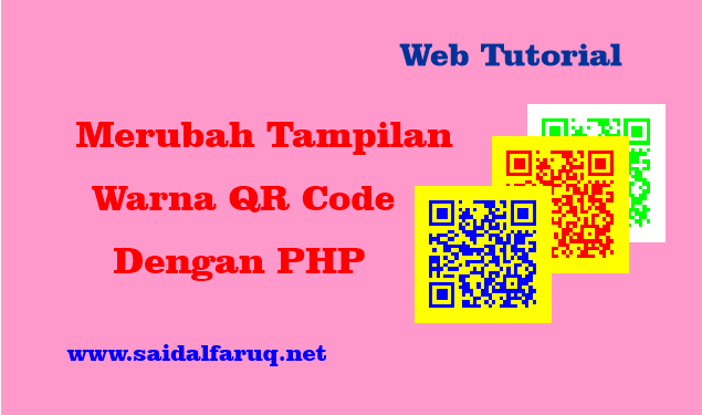 merubah tampilan warna qr code dengan php