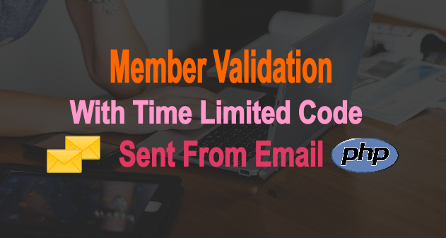 validasi member dengan kode berbatas waktu