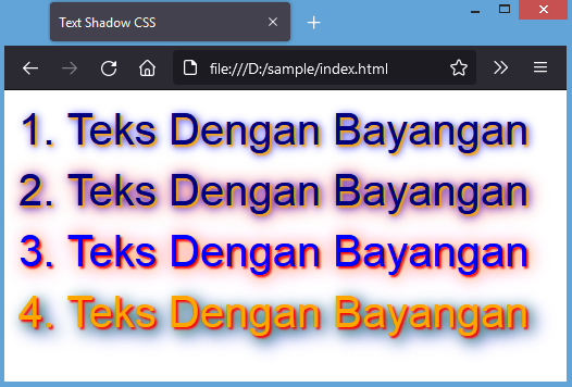 text shadow css
