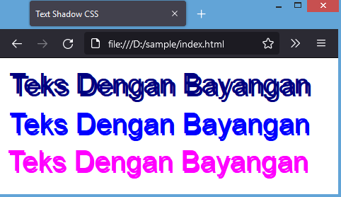 text shadow css