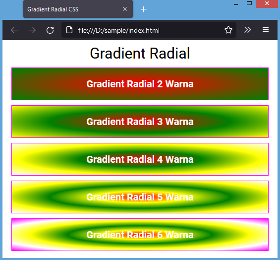 gradien radial css