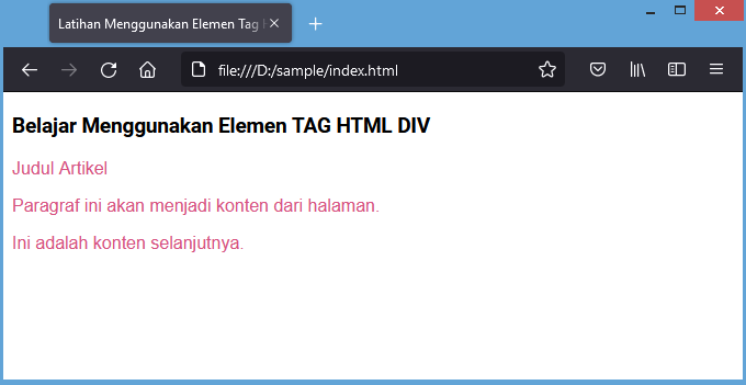 elemen tag html div